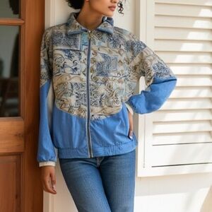 ⚫️ 1990's Active Club Womens Wicked 90s Nylon Windbreaker Track Jacket rare